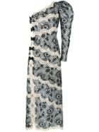Alessandra Rich One-shoulder Lace Dress - Black