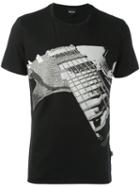 Just Cavalli Guitar Print T-shirt, Men's, Size: Large, Black, Cotton