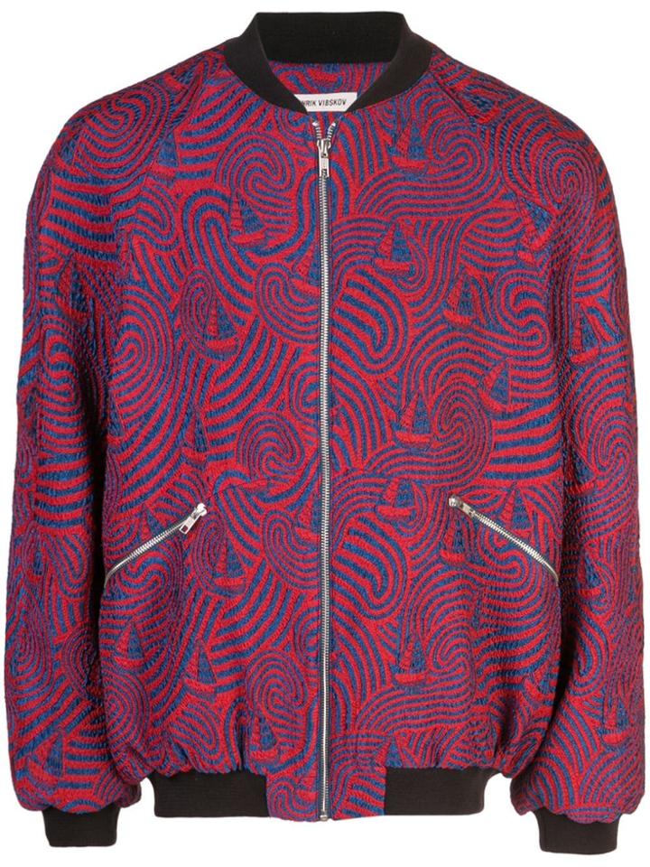 Henrik Vibskov Breathe In Bomber Jacket - Red