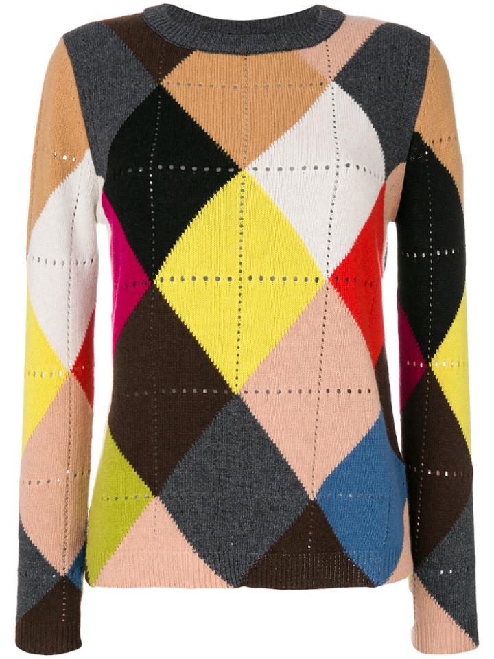 Twin-set Diamond Pattern Jumper - Multicolour