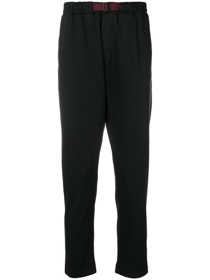 Low Brand Tapered Dropped Crotch Trousers - Black