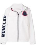 Moncler Contrast Logo Bomber Jacket - White