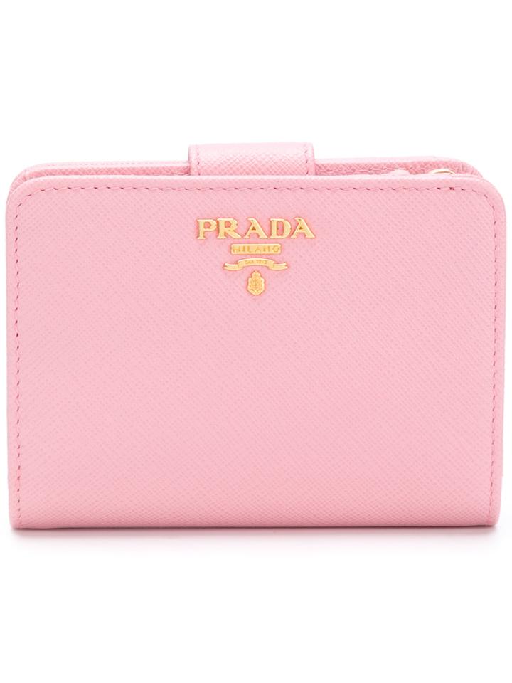 Prada Foldover Mini Wallet - Pink & Purple