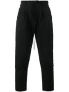The Viridi-anne Cropped Drawstring Trousers, Men's, Size: 4, Black, Neoprene