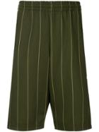 Msgm Pinstriped Shorts - Green