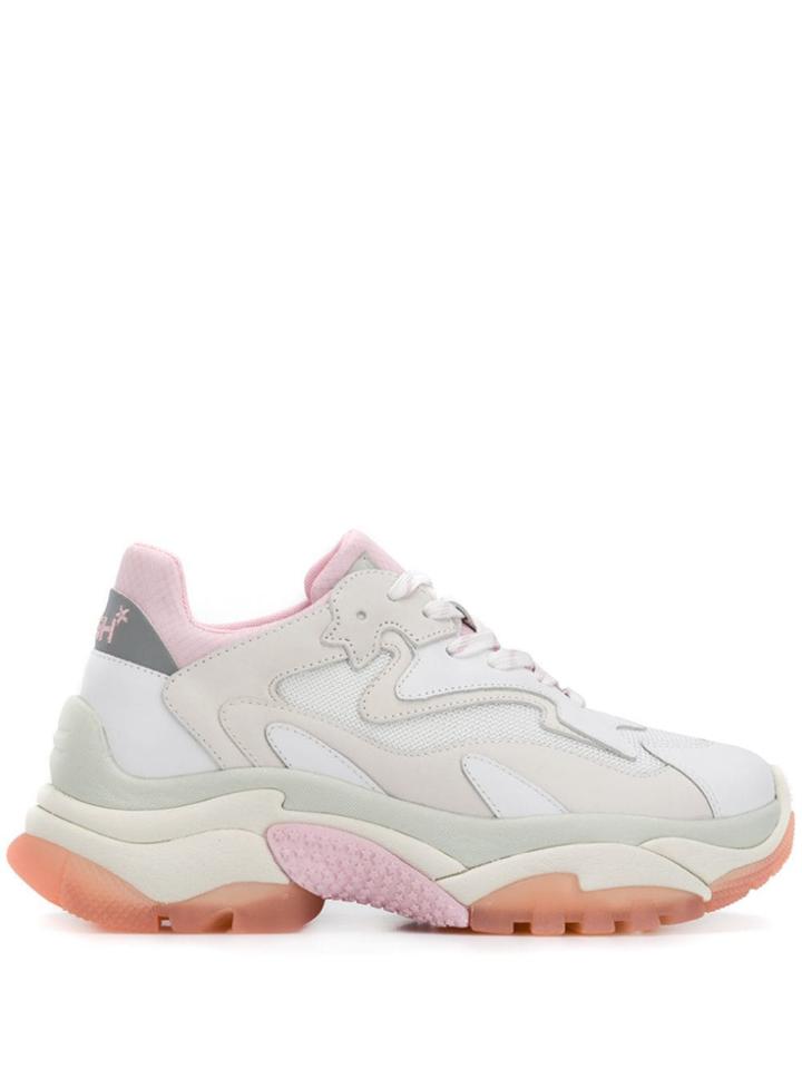 Ash Pink Addict Sneakers - White