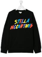 Stella Mccartney Kids Teen Logo-print Sweatshirt - Black