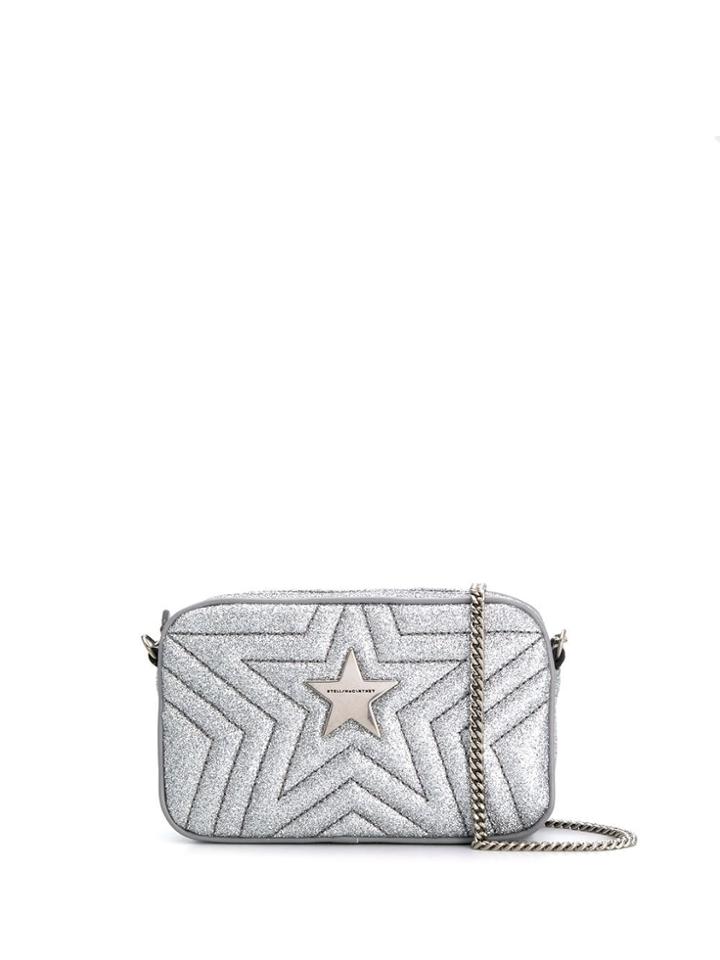 Stella Mccartney Star Glitter Cross-body Bag - Silver