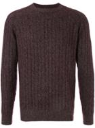 Estnation Cable Knit Jumper - Pink & Purple