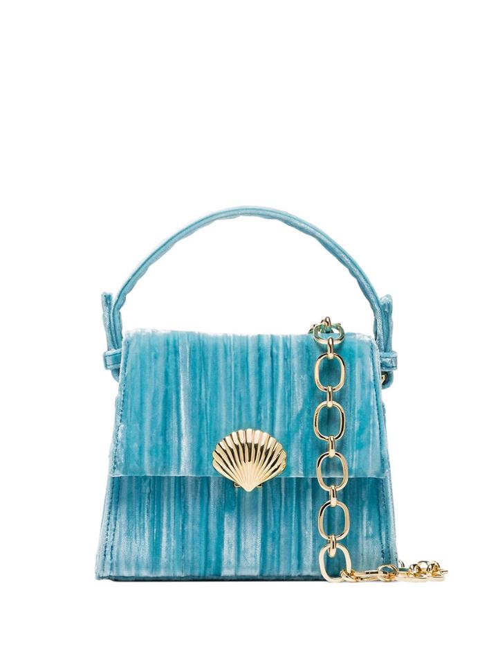Rixo Jemima Velvet Mini-bag - Blue