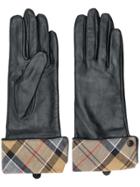 Barbour Checked Lining Gloves - Black