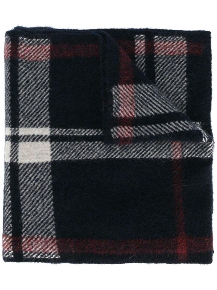 's Max Mara Check Scarf - Blue