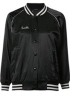 R13 'trouble' Bomber Jacket, Women's, Size: Medium, Black, Viscose/cotton