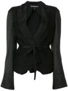 Ann Demeulemeester Tie Front Blazer - Black