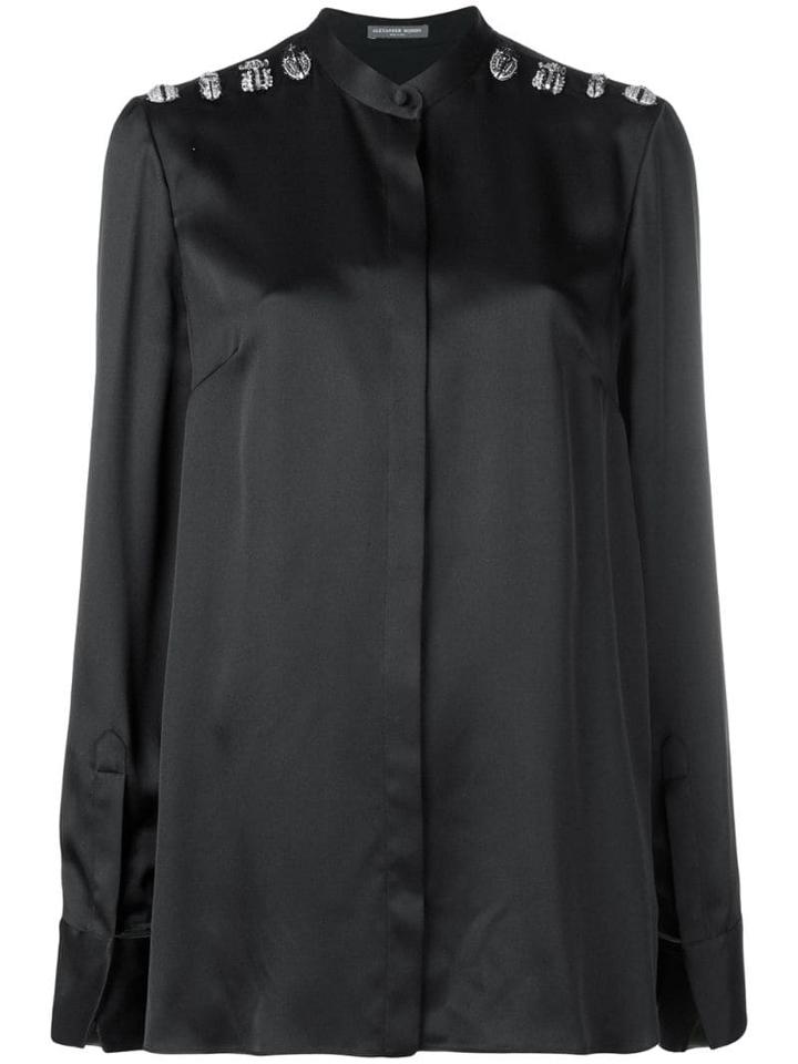 Alexander Mcqueen Bead Embellished Shirt - Black