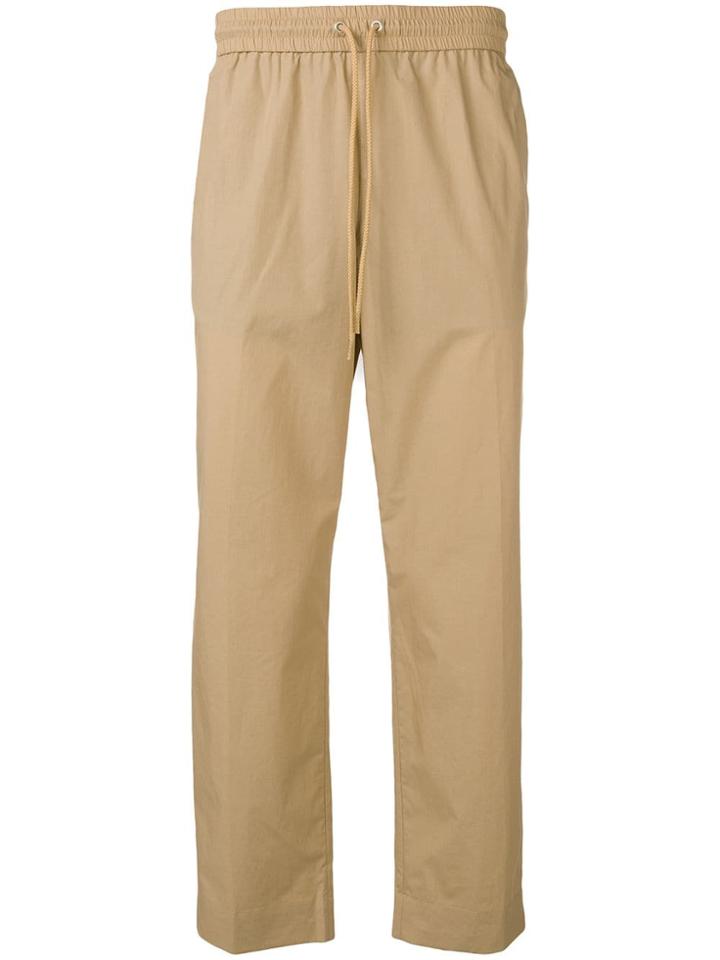 Kenzo Cropped Tapered Trousers - Neutrals