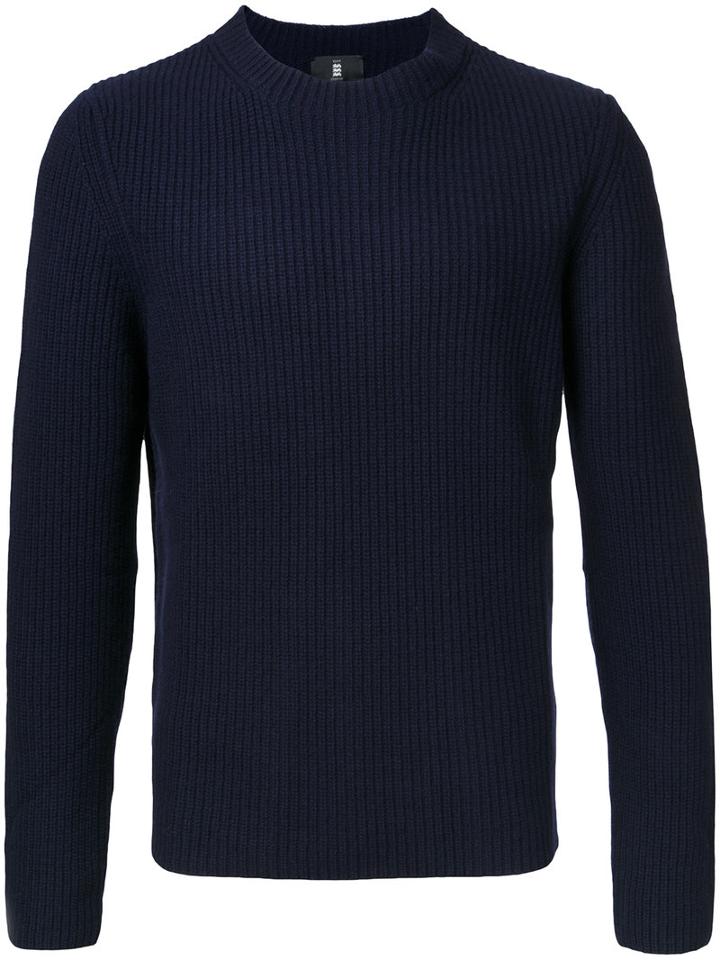 Kent & Curwen Ribbed Knit Jumper, Men's, Size: Xl, Blue, Cashmere/wool