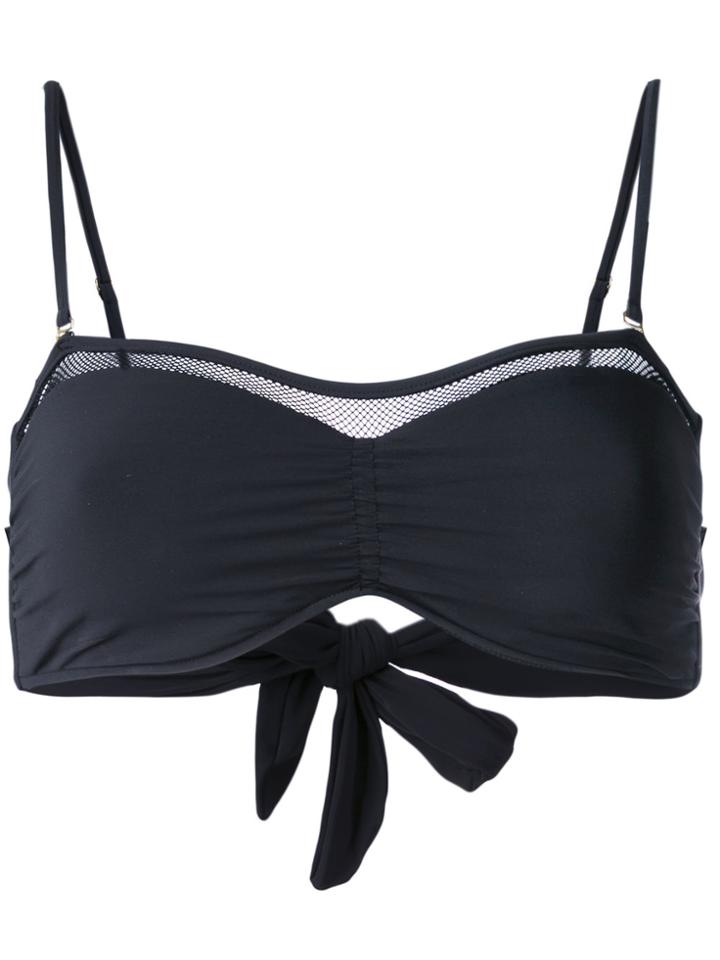 Stella Mccartney Net Insert Bandeau Bikini Top - Grey