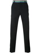 Walter Van Beirendonck - Ribbon Waistband Trousers - Men - Polyester/wool - 48, Black, Polyester/wool