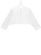 Loredana Teen Lace Sleeve Bolero Jacket - White