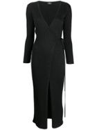 Elisabetta Franchi V-neck Stretch Dress - Black