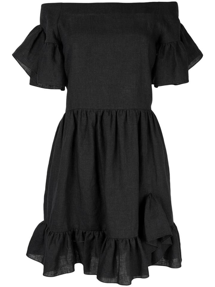 Goen.j Ruffled Off-the-shoulder Dress - Black