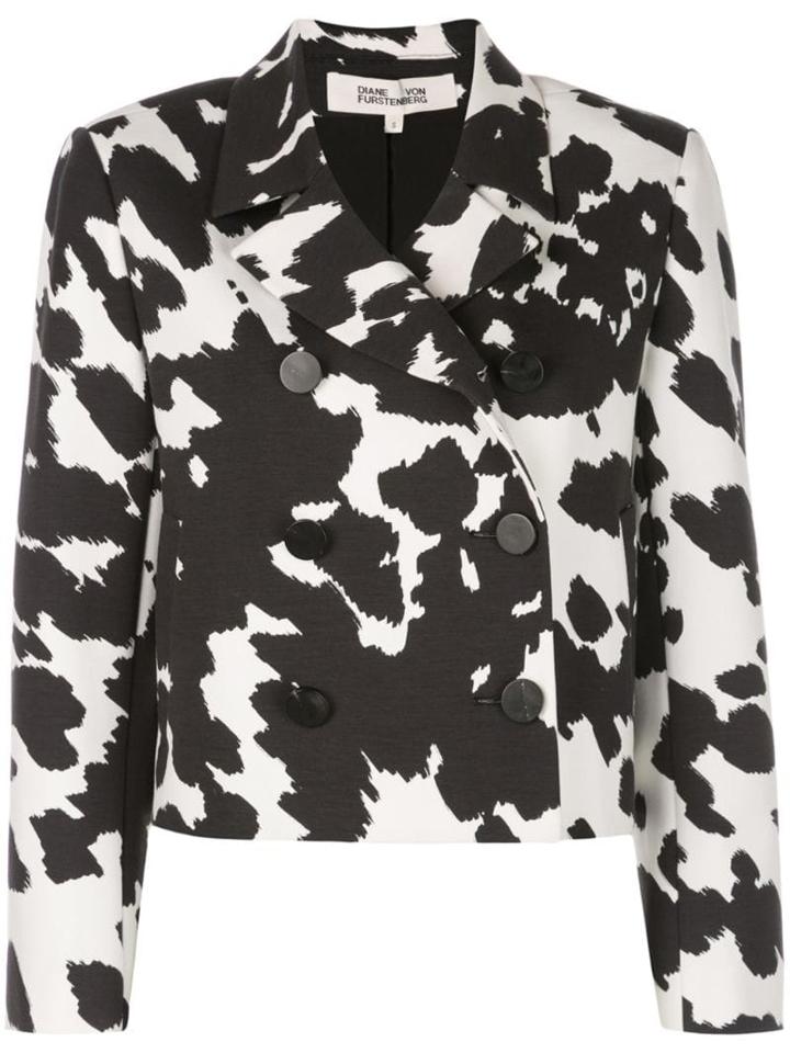 Diane Von Furstenberg Cropped Double Breasted Jacket - White