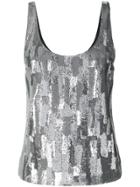 Saint Laurent Metallic Embellished Tank Top