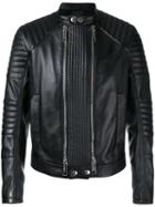 Double Zip Jacket - Men - Leather/viscose - 54, Black, Leather/viscose, Les Hommes