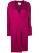 Alysi Long Fitted Cardigan - Pink & Purple