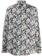 Karl Lagerfeld Comic Book Print Shirt - Black