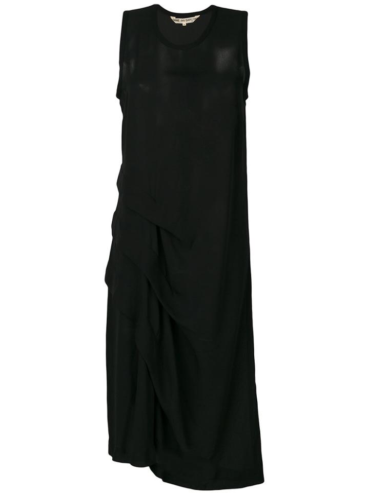 Comme Des Garçons Vintage Draped Sleeveless Dress - Black