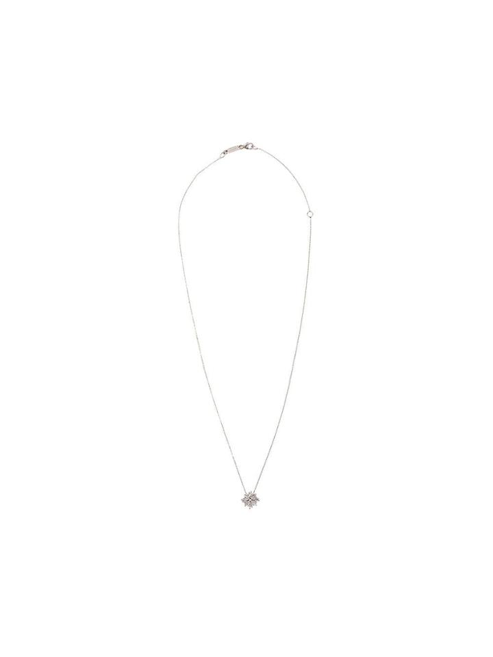 Suzanne Kalan 18kt White Gold Mini Diamond Star Necklace - Silver