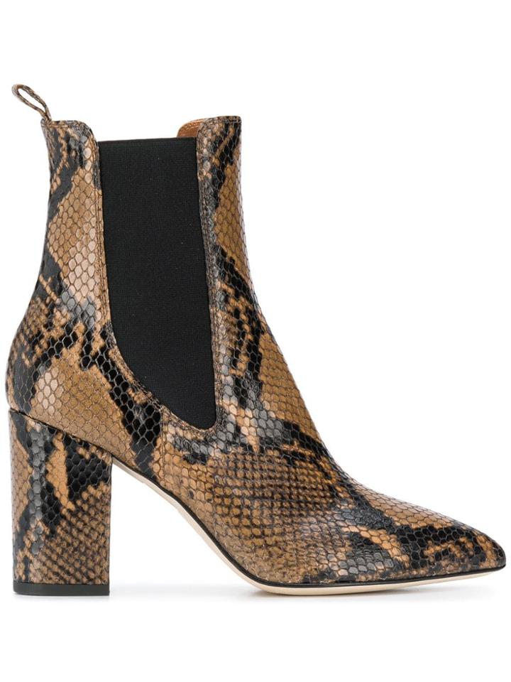 Paris Texas Snake Effect Boots - Brown