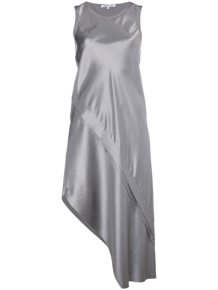 Helmut Lang Lacquered Silk Dress - Grey