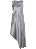 Helmut Lang Lacquered Silk Dress - Grey