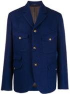 Paul Smith Wool Military Coat - Blue