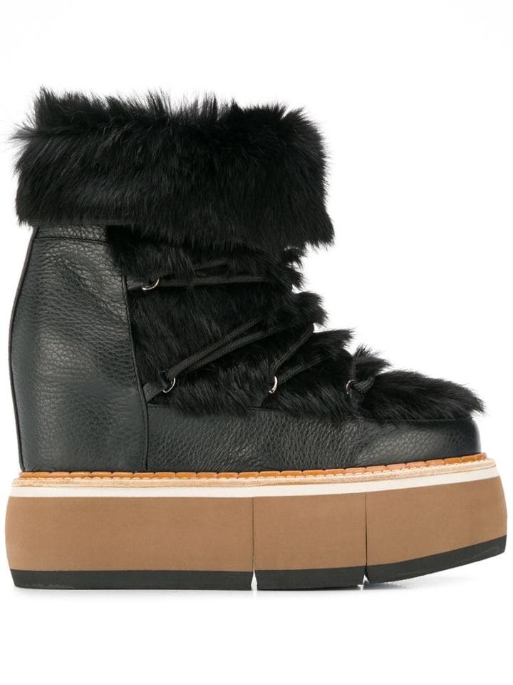 Paloma Barceló Oversized Platform Boots - Black