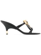Giuseppe Zanotti Vintage Tiger Plaque Sandals - Black