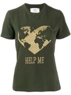 Alberta Ferretti Help Me Embroidered T-shirt - Green