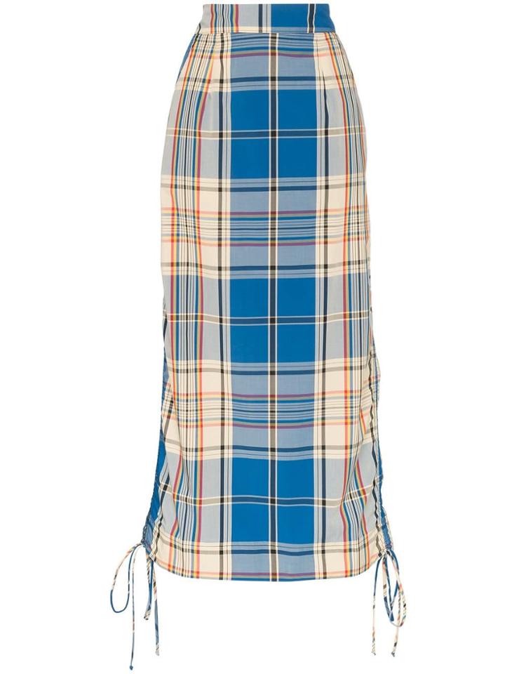 Simon Miller High-waisted Check Midi Skirt - Multicolour