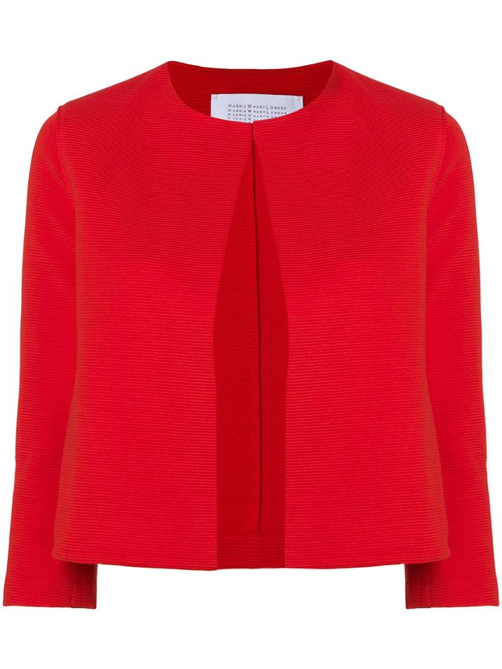 Harris Wharf London Cropped Jacket - Red