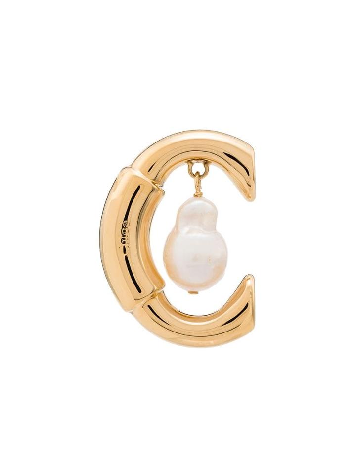 Chloé Darcey Pearl Hoop Earring - Gold