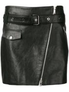 Sonia Rykiel Mini Leather Skirt - Black