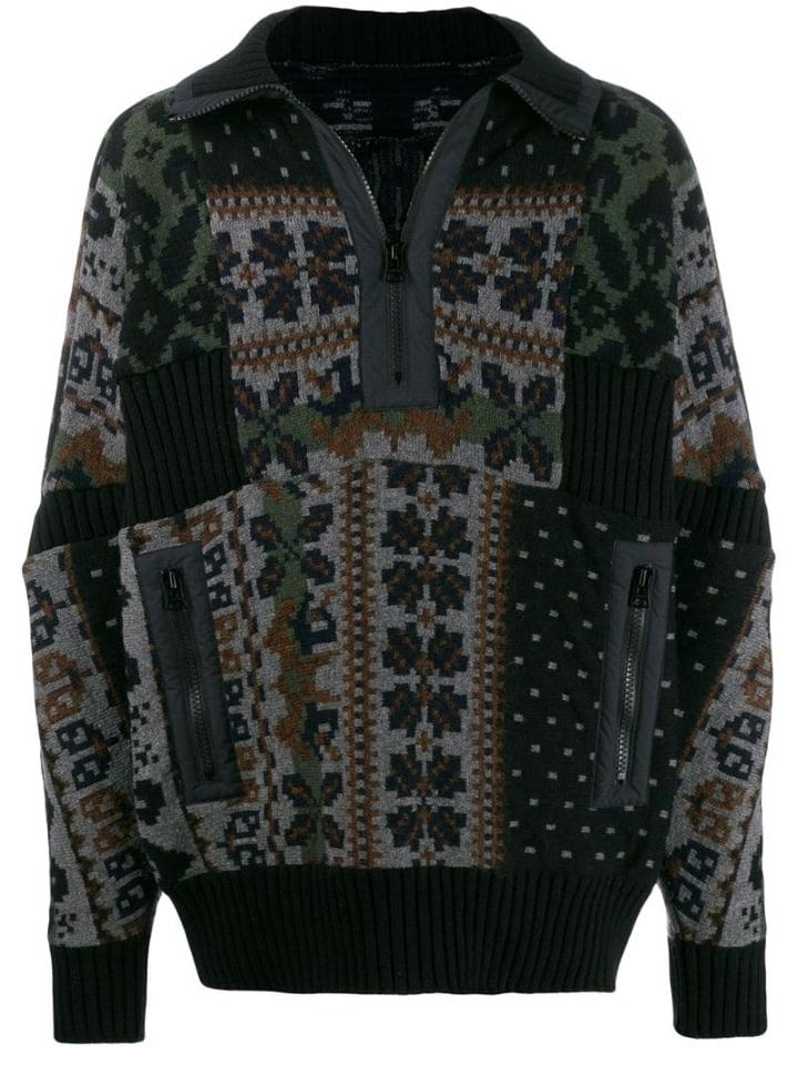 Sacai Patchwork Jumper - Black