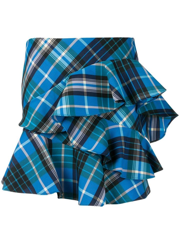 Essentiel Antwerp Tartan Mini Skirt - Blue