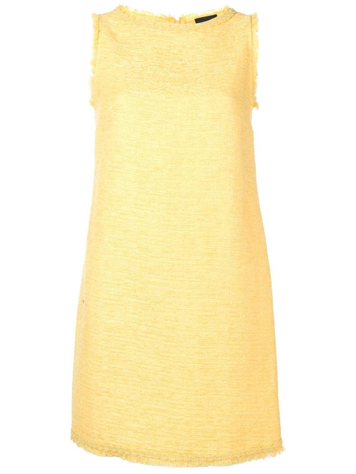 Ermanno Scervino Sleeveless Tweed Dress - Yellow