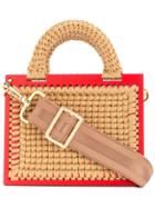 0711 St. Barts Small Woven Handbag - Nude & Neutrals