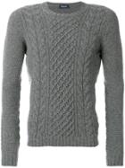 Drumohr Cable Knit Jumper - Grey