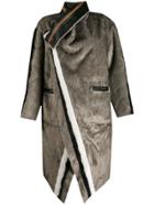 Urbancode Reversible Striped Coat - Grey